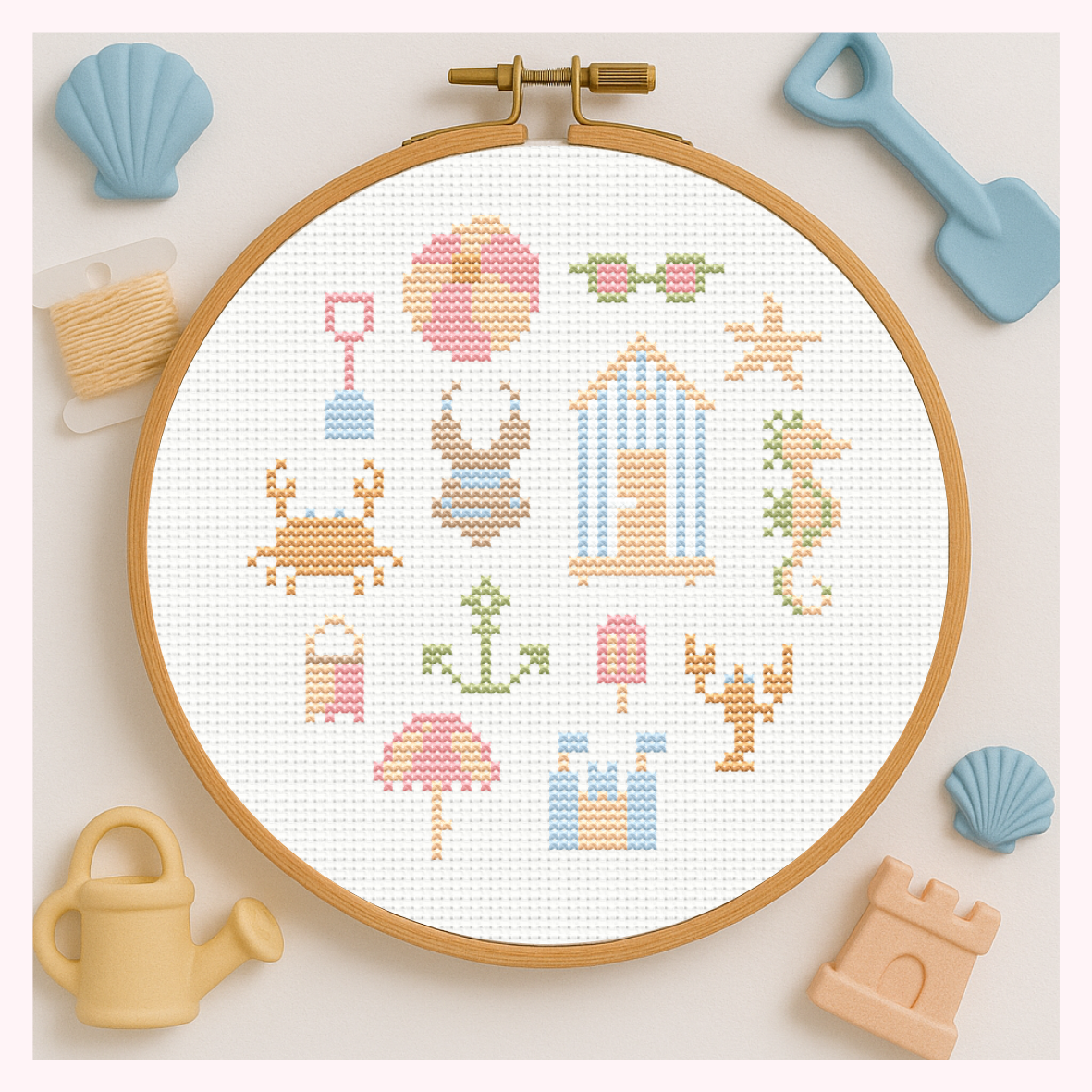 🏖️ Seaside Summer – Cross Stitch KIT