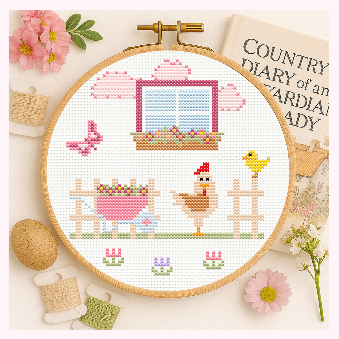 🌸 The Secret Garden – Cross Stitch (Digital Pattern)